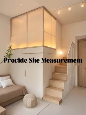 【SG Seller】Customized Loft Bed with Wardrobe/ Storage Bedframe with staircase with Study Area / Furniture Customization/ Bedroom design & Renovation