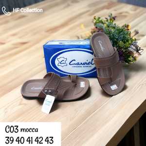 Sandal jepit jempol pria bahan sintetis merk carvil size 39-43