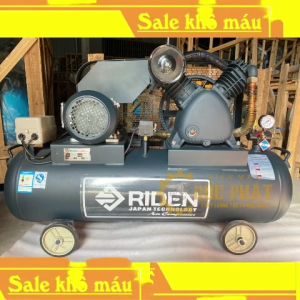 Máy nén khí dây curoa bình 90Lmotor đồng có dầuCS4KW1 Piston 90mm-1 piston 65mmtốc độ 2850V/phútHiệu RIDEN RD V0.6/12.5-90L