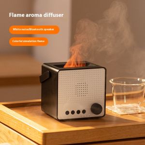 Flame Aromatherapy Machine with White Noise/Bluetooth Speaker for Essential Oil Aromatherapy