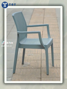 Ghế Nhựa Đúc Lưới Vuông TM05 Chất Liệu Nhựa PP Nguyên Sinh Bền Chắc Thân Thiện Với Môi Trường