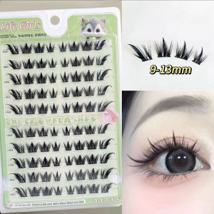Dorisna 10 Rows False Eyelashes 9-13mm Cluster Lashes Anime False Eyelashes Puppy & Fox Mix Eyelash Extension Makeup