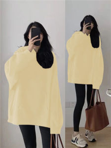 Fancy Black Hoodie Girls Autumn and Winter Loose Easiest for Match Oversize Shandong Jimo Outwear Thickened