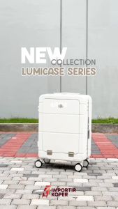 Importir Koper Lumecase Series Size Kabin 20 Inch Slot laptop TSA Lock Aluminium Frame