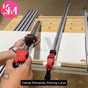 Serbaguna Clamp Pemandu Potong Lurus Kayu Pemotong Presisi Kayu Kompitabel Aluminium