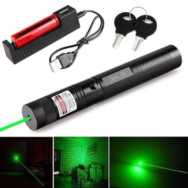 Green Laser Pointer 303 Lazer Pen 18650 Battery Long Distance 303 532nm