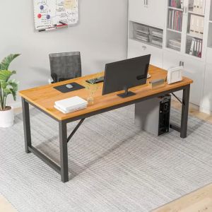 KE โต๊ะวางคอมไม้สไตล์โมเดิร์น โต๊ะวางคอม วัสดุทำจากโครงเหล็ก โต๊ะคอม โต๊ะคอมพิวเตอร์ 140/120/100/80 โต๊ะโต๊ะคอมพิเตอร์ Gaming Desk