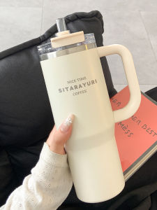 Large Capacity Insulated Water Bottle with Straw Office Use Stainless Steel Cup Men Women 2025 New Model High Aesthetic Value