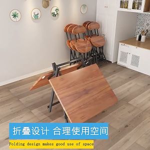 Folding table study foldable dining table set 4 seaters dining table and chair folded table wooden table  monoblock table runner 6 seater long table foldable table wood (100X60X74 CM)