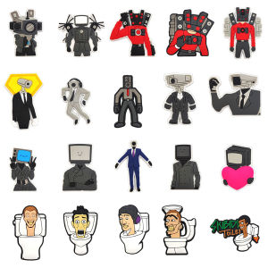hot toys | 20pcs Hot Toys Cartoon Toilet Man Vs Monitoring Male PVC Shoe Accessories DIY Creativity Detachable Shoe Accessories Gifts