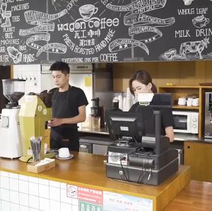 Fashion Canvas Waterproof Apron Coffee Shop Barber Working Bib Kitchen Cooking Aprons BBQ Apron