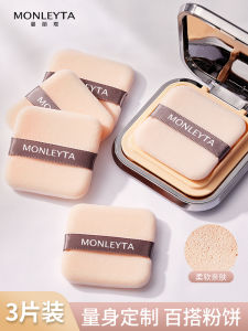 Square Makeup Sponge for Air Cushion Foundation Powder Compact Dry Wet Use Velvet Texture Setting Powder Sponge Beauty Tool
