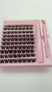 80 D-roll 8-16mm Mixed Eyelash Set | Personalized Eyelash Extension with Tools Soft Natural and Invisible DIY Self Grafting a