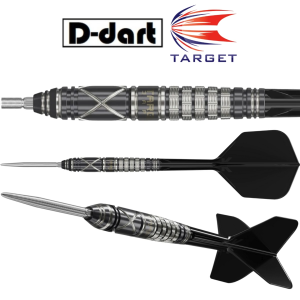 TARGET STEEL TIP DARTS - 23G BLACK MARQUE CHAOS 2.0 Leonard Chai (SWISS) SP 90% TUNGSTEN DART SET