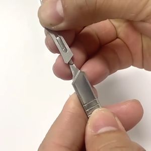 10Pcs Sterile Surgical Knife Blade Size 11/23 Carbon Steel Surgical Scalpel Blade Piglet Castration Tool