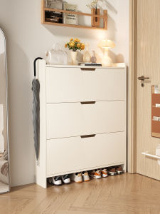 SAMEDREAM | Slip-resistant Compact Wooden Narrow Shoe Rack Storage Integrated