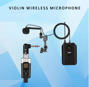 Micro Không Dây Chuyên Nghiệp Cho Đàn Violin Micro Cài Áo/đeo Eo Với Kẹp Đàn Violin Micro Tụ Điện Lavalier Dành Cho Biểu Diễn Sân Khấu