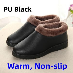 Thickened Fluffy Winter Cotton Shoes for Women Traditional Beijing Cloth Shoes Warm Anti-Slip Waterproof Mid-Aged And Elderly Shoes