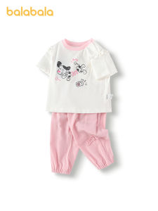 balabala Boys Baby Spring/Summer Two-Piece Girls Fashion Clothes 2025 New Cute Trendy
