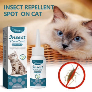 YEGBONG | Cat Anti Flea Tick Drops Pet External Deworming Liquid Kill Lice Mite Relieve Itching Ringworm Treatment Cat Skin Insect Remover