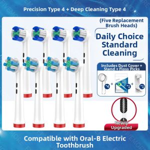 Fivemore Oralb Electric Toothbrush Head Replacement Deep Cleaning Durable Adult Brush Head for Oral Care Personal Hygiene