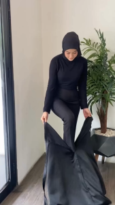 Viora Set Premium Stelan Kebaya Tunik Mahogany Mewah 3 in 1 Baju Kebaya Melayu Terbaru Bahan Velvet