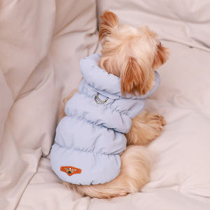 Thickened Cotton Jacket down Dog Coat Winter Pet Vest Cat Clothes Small Dogs Teddy Winter Fashion Casual Style Polyester Fabric
