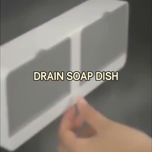 No-Drill Wall-Mounted Soap Holder with Drainage 500ml Capacity