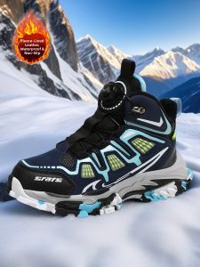 Warm Lined Snow Boots for Boys Slip-resistant High-top
