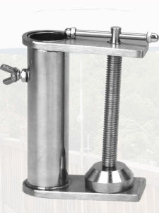 Đế Bệ Câu Cá Bằng Thép Không Gỉ Pure Sunshade Umbrella Support Frame Fishing Umbrella Fixed Clip Deck Floor Black Pit