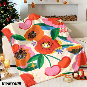 Beast Kingdom | Vivid Bloom Fiesta Winter Summer Flannel Blanket Throw Fleece Soft Fuzzy Plush Cozy Fleece Blankets for Sofa Ideal Gifts