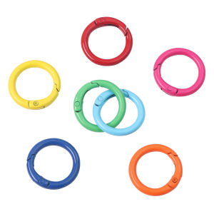 25มม. 2-5ชิ้น/ถุงตะขอสปริงรูปตัว C ทำจากโลหะคลิปเชื่อมต่อถุงพวงกุญแจแบบกลมเปิดได้สำหรับทำเครื่องประดับทำมือ DIY