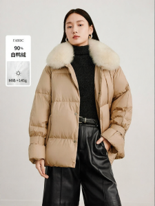 Yigue | Warm Casual Short Figure Mid-Length Down Jacket