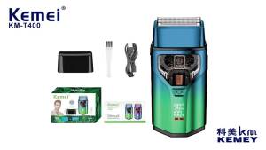 Kemei | Máy Cạo Râu Điện KEMEI KM-T400 Dành Cho Nam Lưỡi Kép Động Cơ Từ Tính 9000 Vòng/phút Pin 1400mAh Màn Hình LCD Máy Tỉa Tóc Chuyên Nghiệp