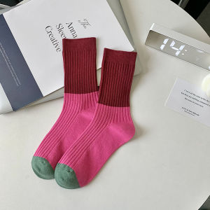 Retro Double-Needle Crew Socks