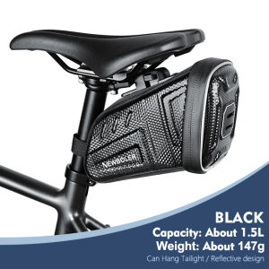 NEWBOLER Waterproof Bicycle Saddle Bag Quick Release EVA Hard Shell Road Bicycle Tail Bag Bike Rear Bag Bike Accessories