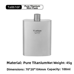 Tiartisan | Portable Titanium Alloy Thickened Wine Flask 100ml