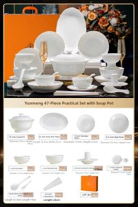 mornenjoy | Home Luxury High-White Porcelain Elegant Tableware