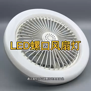 Integrated fan light bulb bedroom dining room living room energy-efficient remote-controlled quiet study e27 screw-on LED ceiling fan chandelier