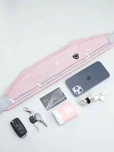 Slim Running Belt For Phone 6.8 Ultra Light Running Belts For Women/Men Zipper Waterproof Running Waist Pack Reflective Running Fanny Pack With 3 Separate Pouch