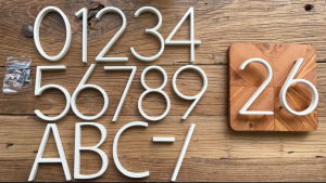 125mm Floating House Number Outdoor 5 inch White Aluminum Alloy Apartment Door Numbers Mailbox Address Sign #0-9 With Screws