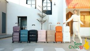 SEA CHOICE 20IN Carry On Luggage and 14IN Mini Cosmetic Cases Travel Set Hardside Luggage with Spinner Wheels Lightweight Polypropylene Suitcase  with TSA Lock YKK zipper Lightweight  14+20/24/28 Inches  Suitcase