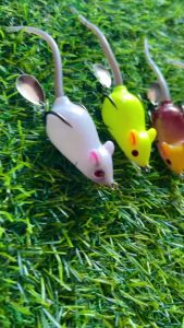 หนูยางเหยื่อปลอม เหยื่อแอร์เกียร์บัคส์ลงน้ำ 5.5cm ขนาด10g