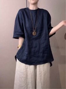 V.C.I | Forked Hem Loose Fitting Casual Tee