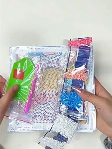 MEKANSM Diamond Painting Kit Sanrio DIY Berlian Bulat Dekorasi Full Drill Diamond Painting Lotso