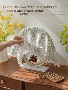 SIKANGDIYA | Dust-proof French Luxurious Dressing Table Circular Mirror Cover