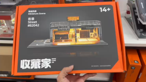 Mô hình Diorama garage workshop 2 tầng tích hợp bãi đỗ xe đèn LED GRE911LED-42 1/64