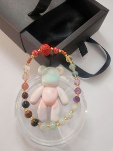 MHU-0059 萤石 朱砂,Fluorite,Cinnabar 女款手链 孤品原创设计 crystal bracelet Handmade Gelang Tangan Perempuan