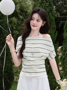Áo Thun Crop Ngắn Tay Kiểu Layer