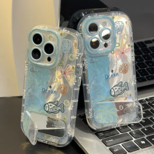 Sup&LV | เคส iPhone ป้องกันกระแทกพร้อมที่วางสำหรับ iPhone 16 Pro Max 16 Plus 15 Pro 14 Pro 17 และมีกระจก